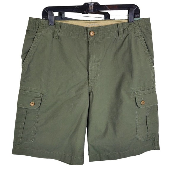 G.H. Bass & Co. Stretch Ripstop Cargo Army Dust Shorts Men Size 34W New With Tag